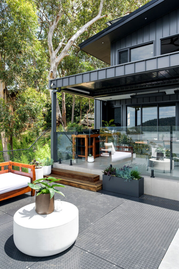 Outdoor living space with comfortable seating